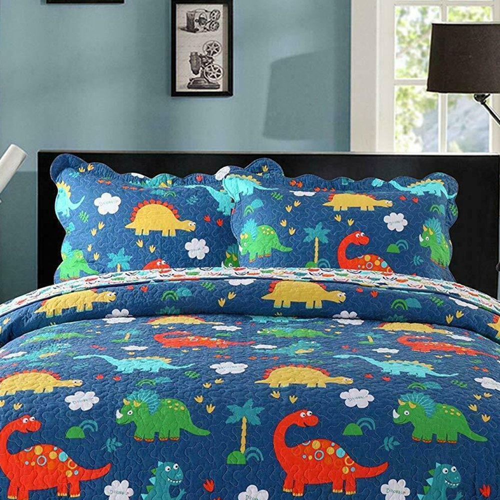 100 Cotton Kids Bedspread Quilts Set for Teens Bedding Dinosaur Full Bed Bath Beyond 37279156